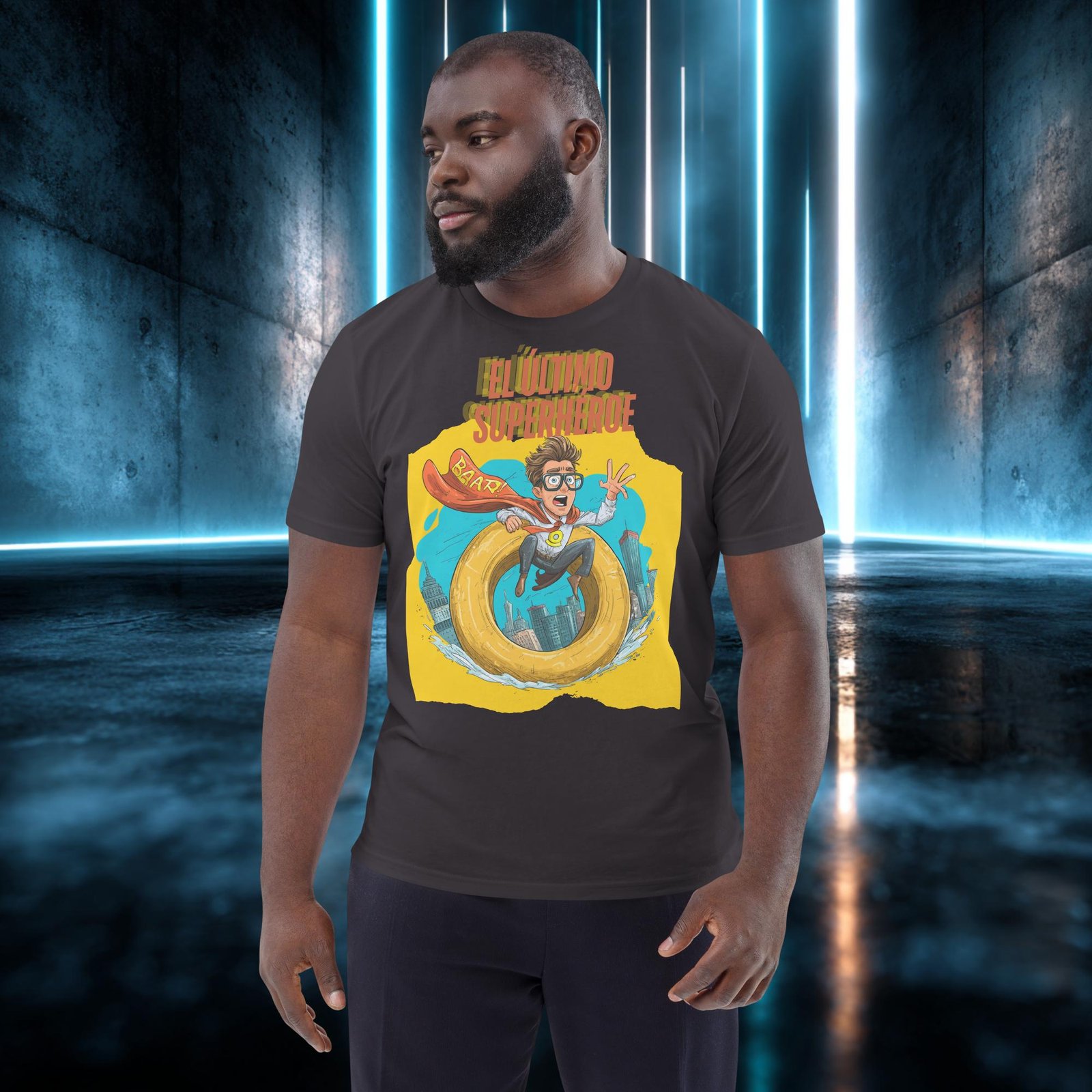 Camiseta orgánica con diseño El Último Superhéroe — color 5