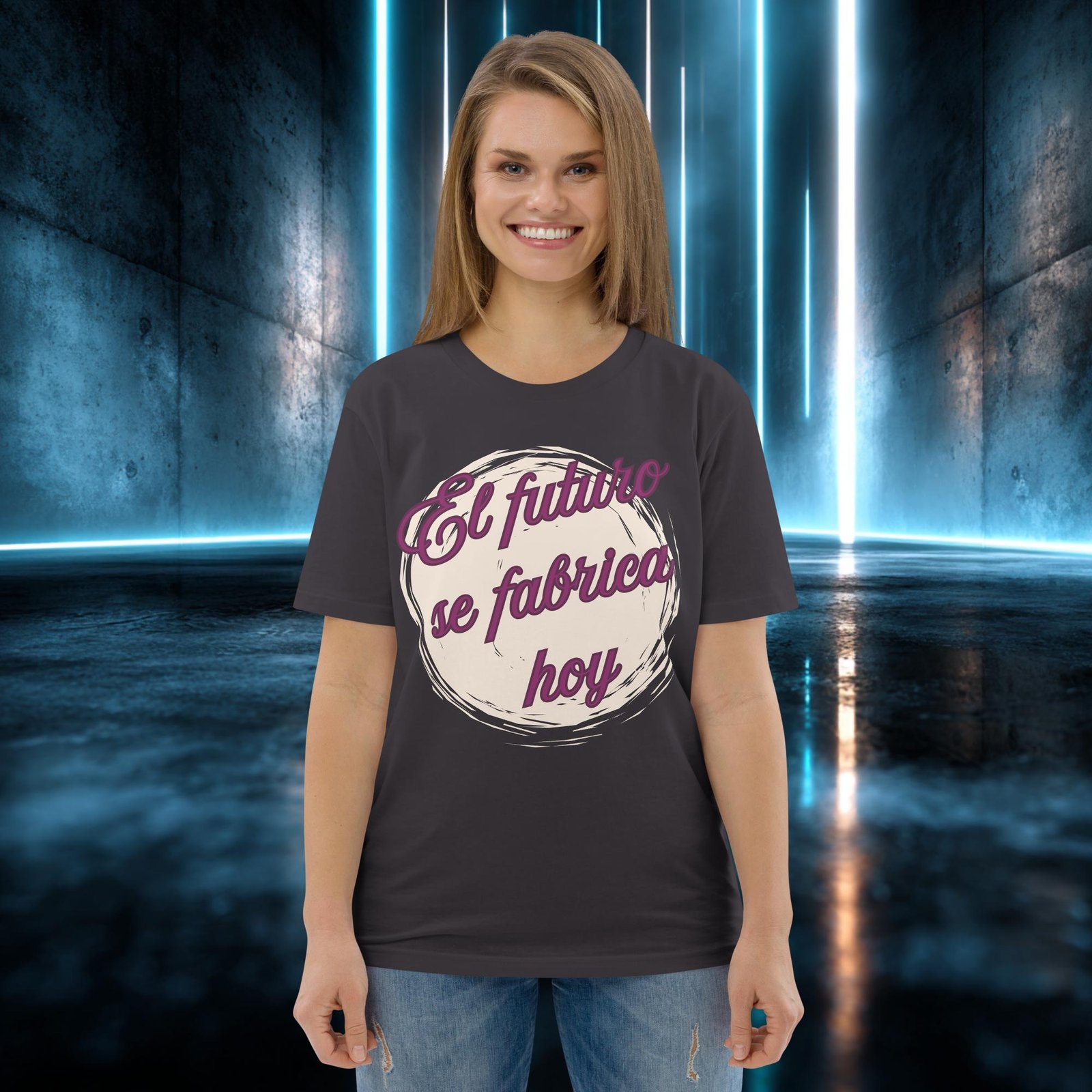 Camiseta orgánica con diseño El Futuro Se Fabrica Hoy — color 6