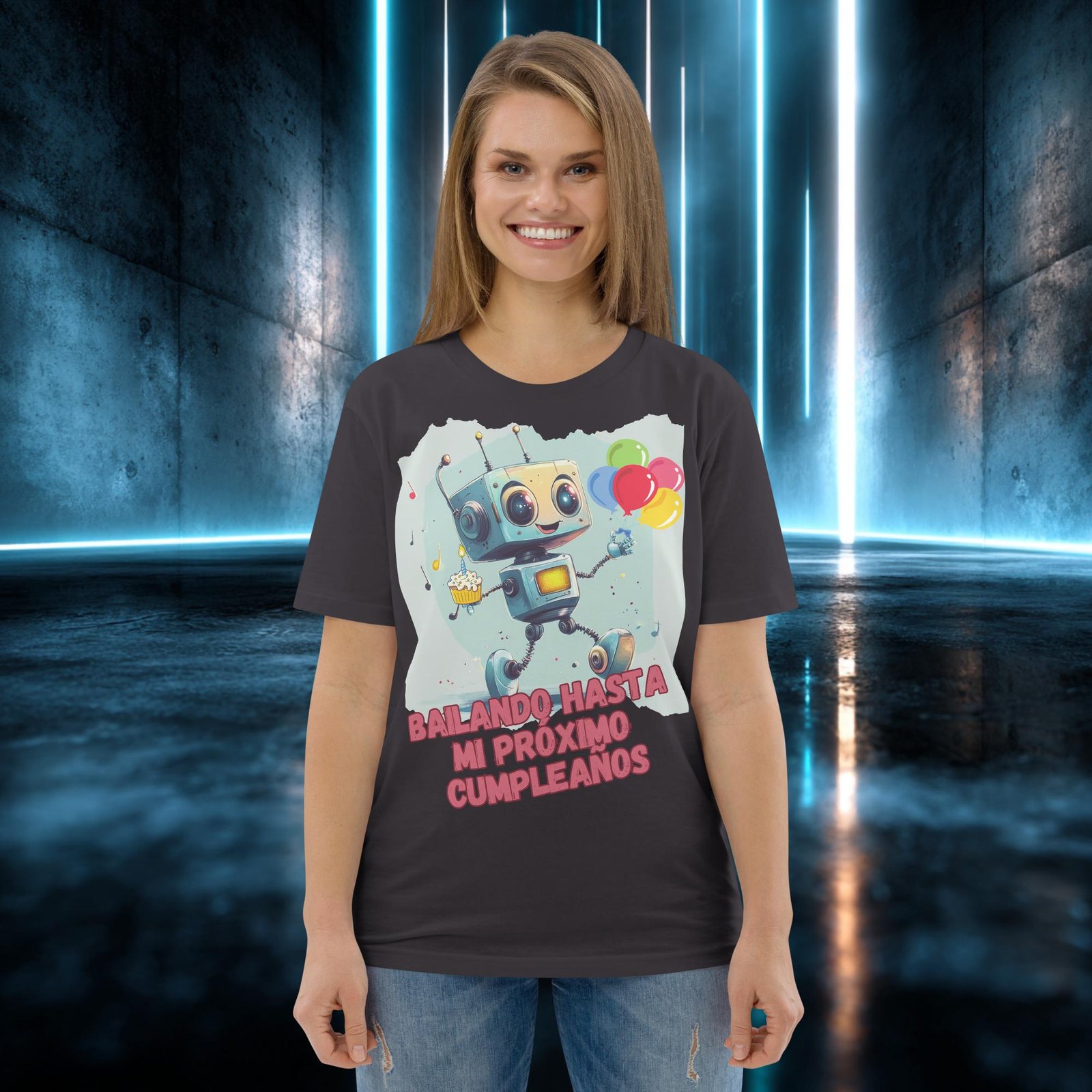 Camiseta orgánica con diseño Bailando Hasta mi Próximo Cumpleaños — color 6