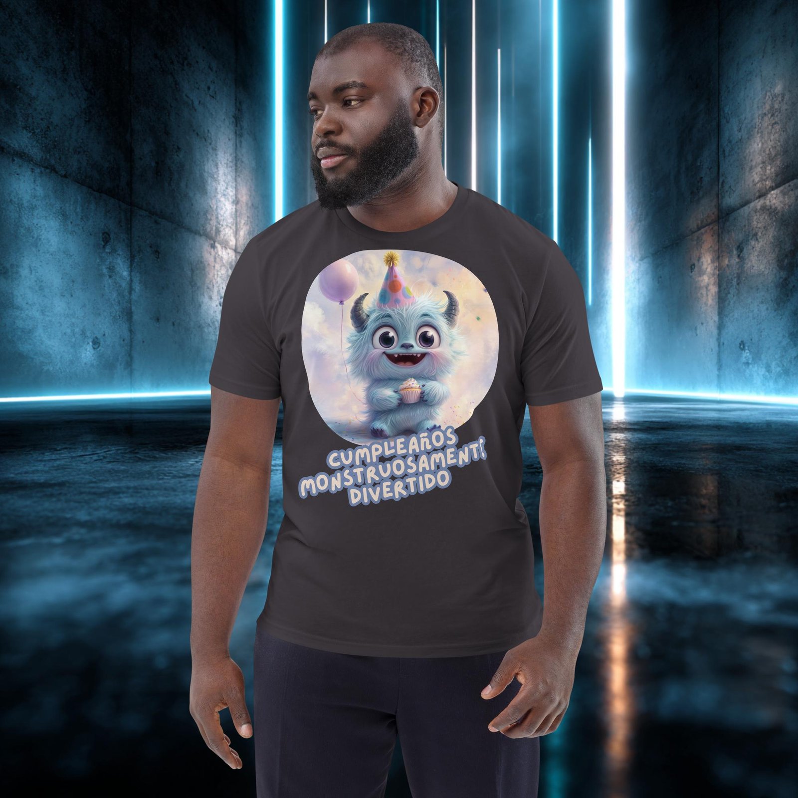 Camiseta orgánica con diseño Cumpleaños Monstruosamente Divertido — color 6