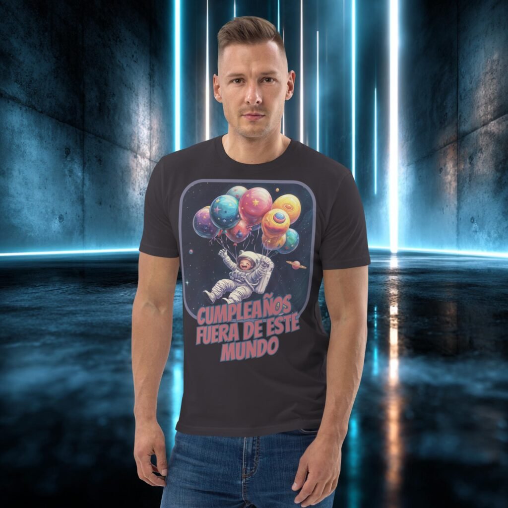 Camiseta orgánica con diseño Cumpleaños Fuera de Este Mundo
