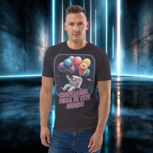 Camiseta orgánica con diseño Cumpleaños Fuera de Este Mundo
