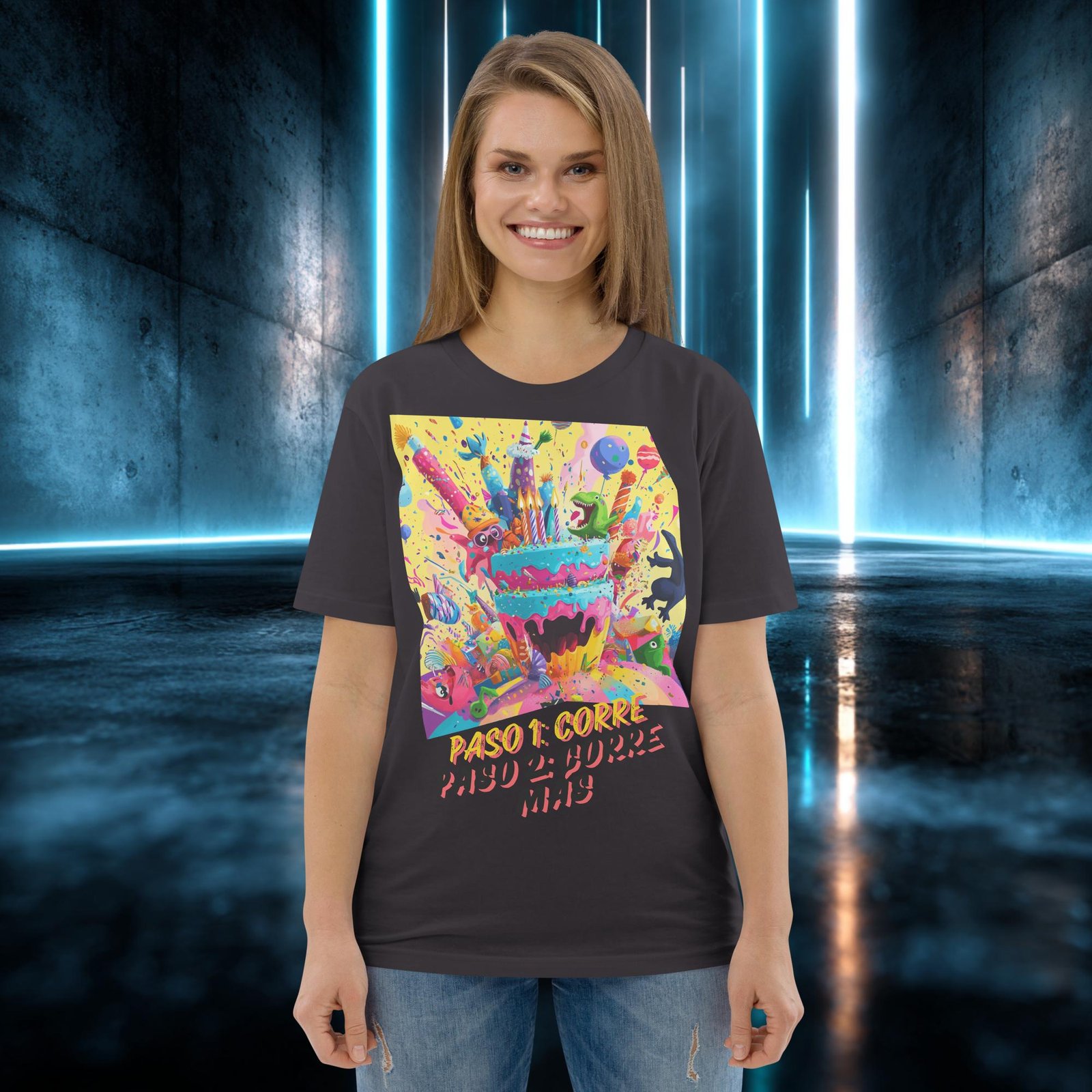 Camiseta orgánica con diseño Paso 1: Corre — color 5
