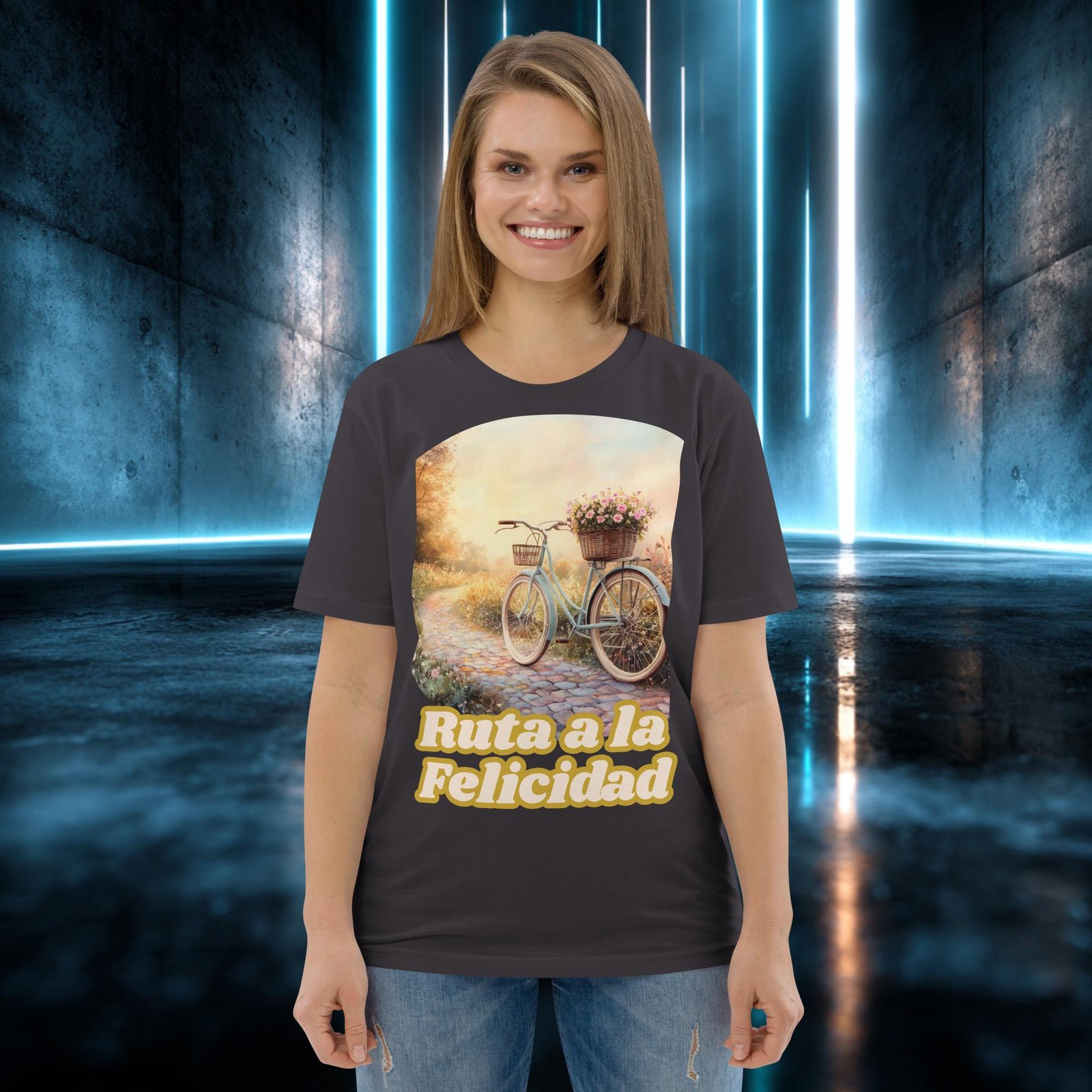 Camiseta orgánica con diseño Ruta a la Felicidad — color 6