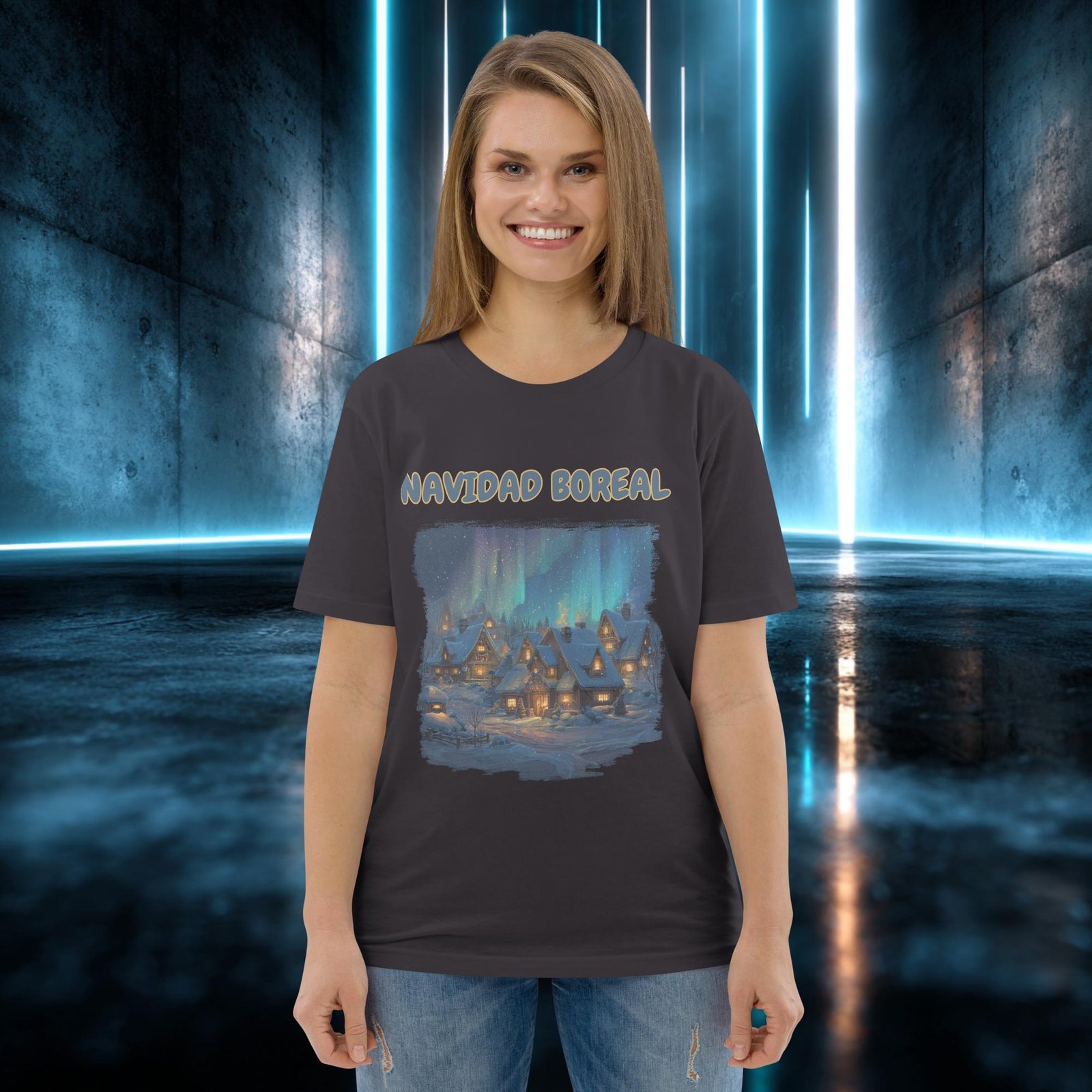 Camiseta orgánica con diseño Navidad Boreal — color 5