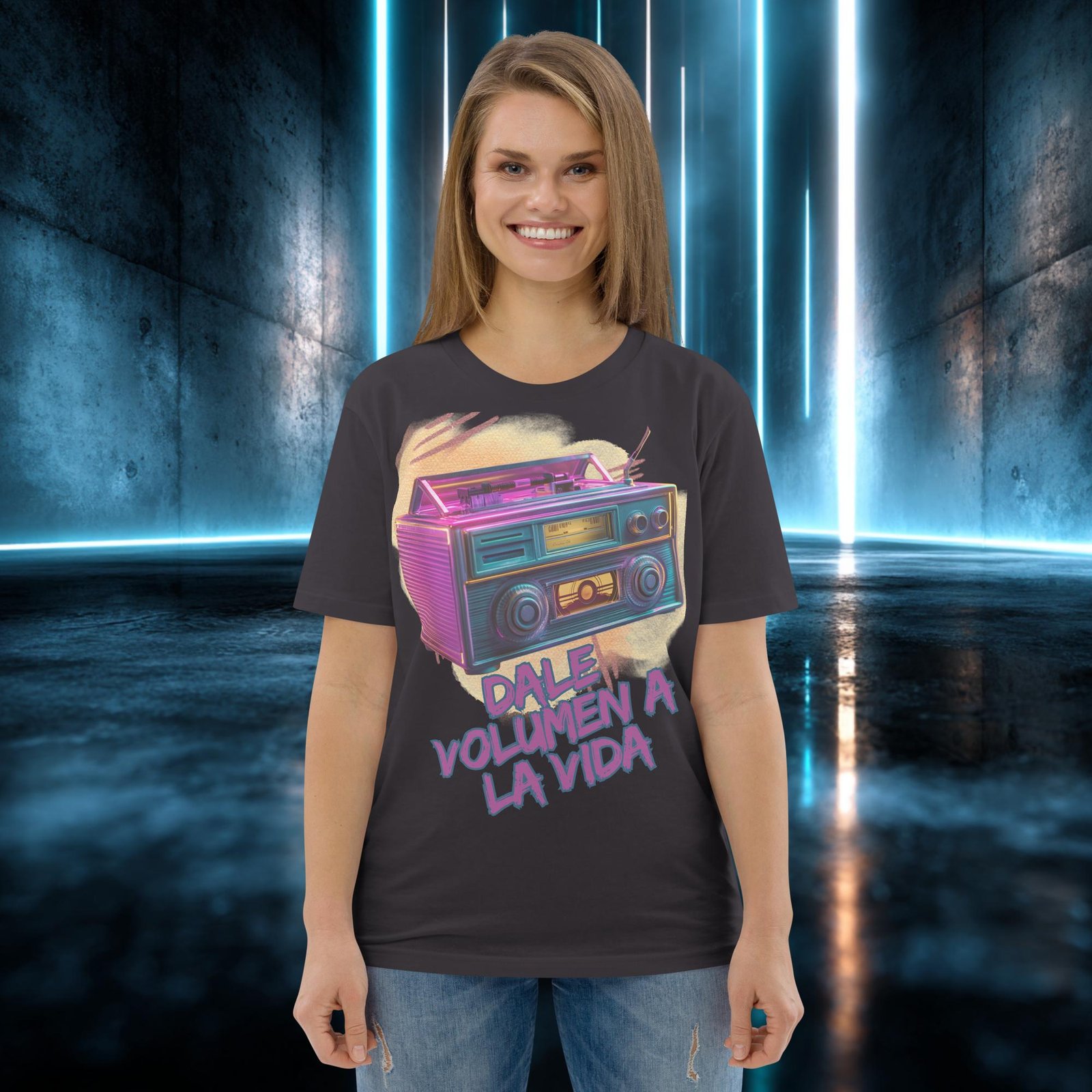 Camiseta orgánica con diseño Dale Volumen a la Vida — color 6