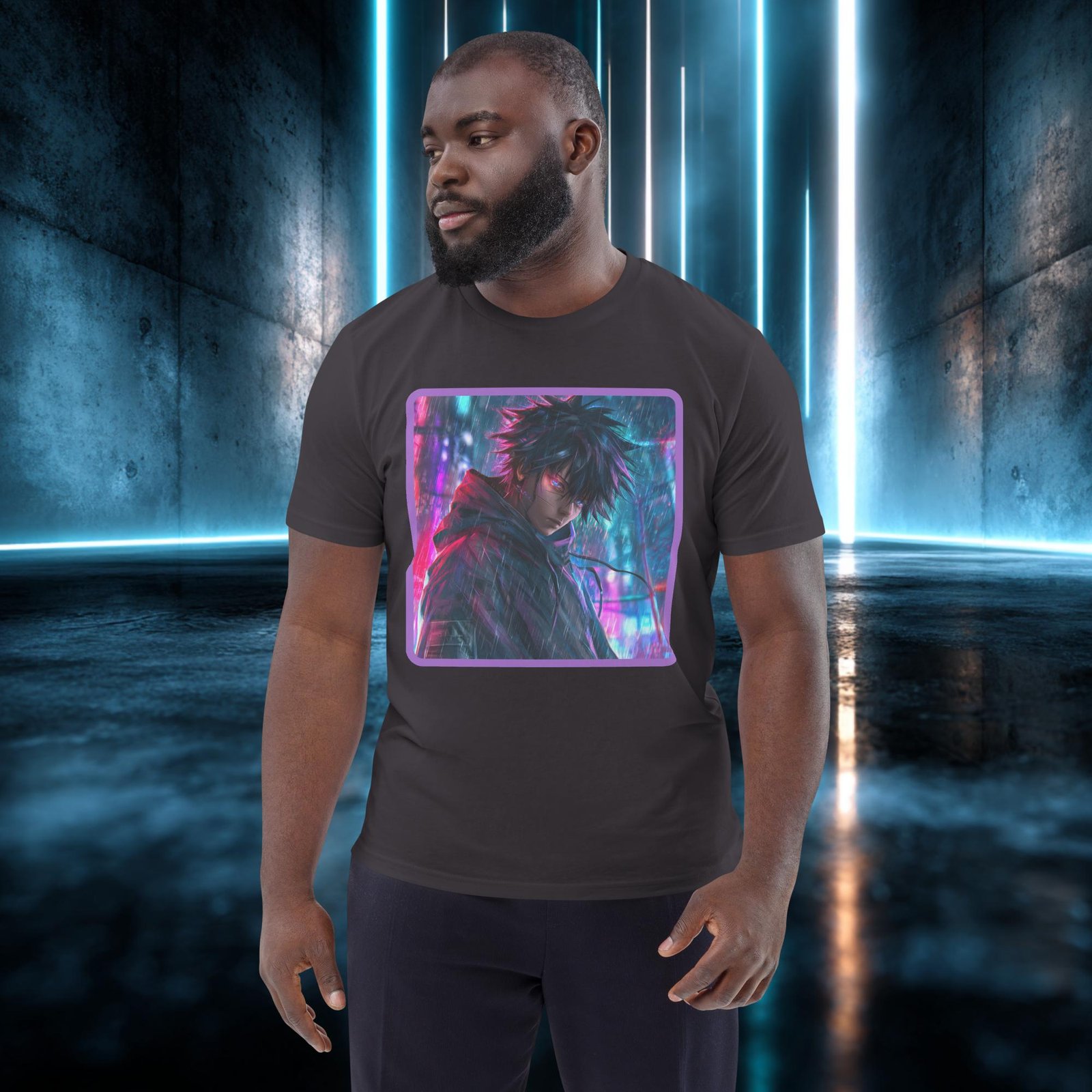 Camiseta orgánica con diseño Lluvia de Neón — color 6