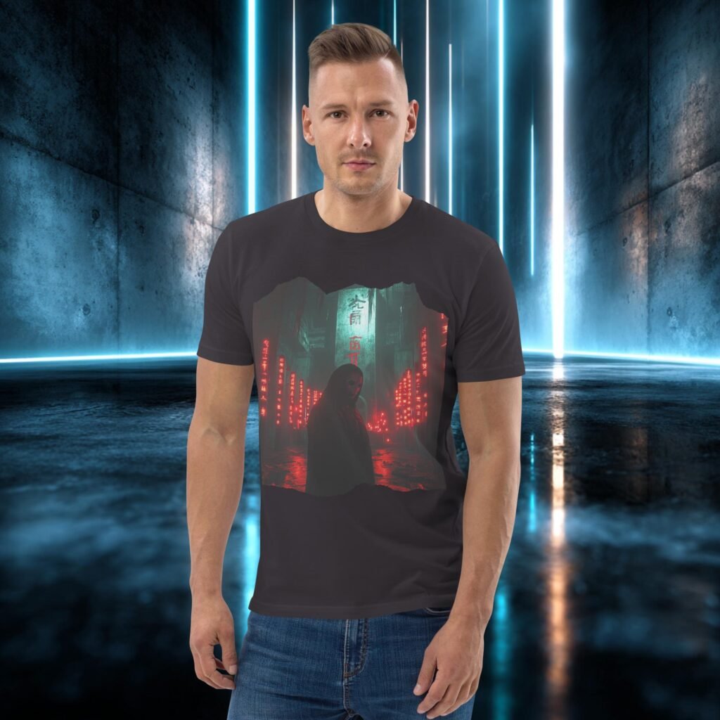 Camiseta orgánica con diseño El Encapuchado Rojo