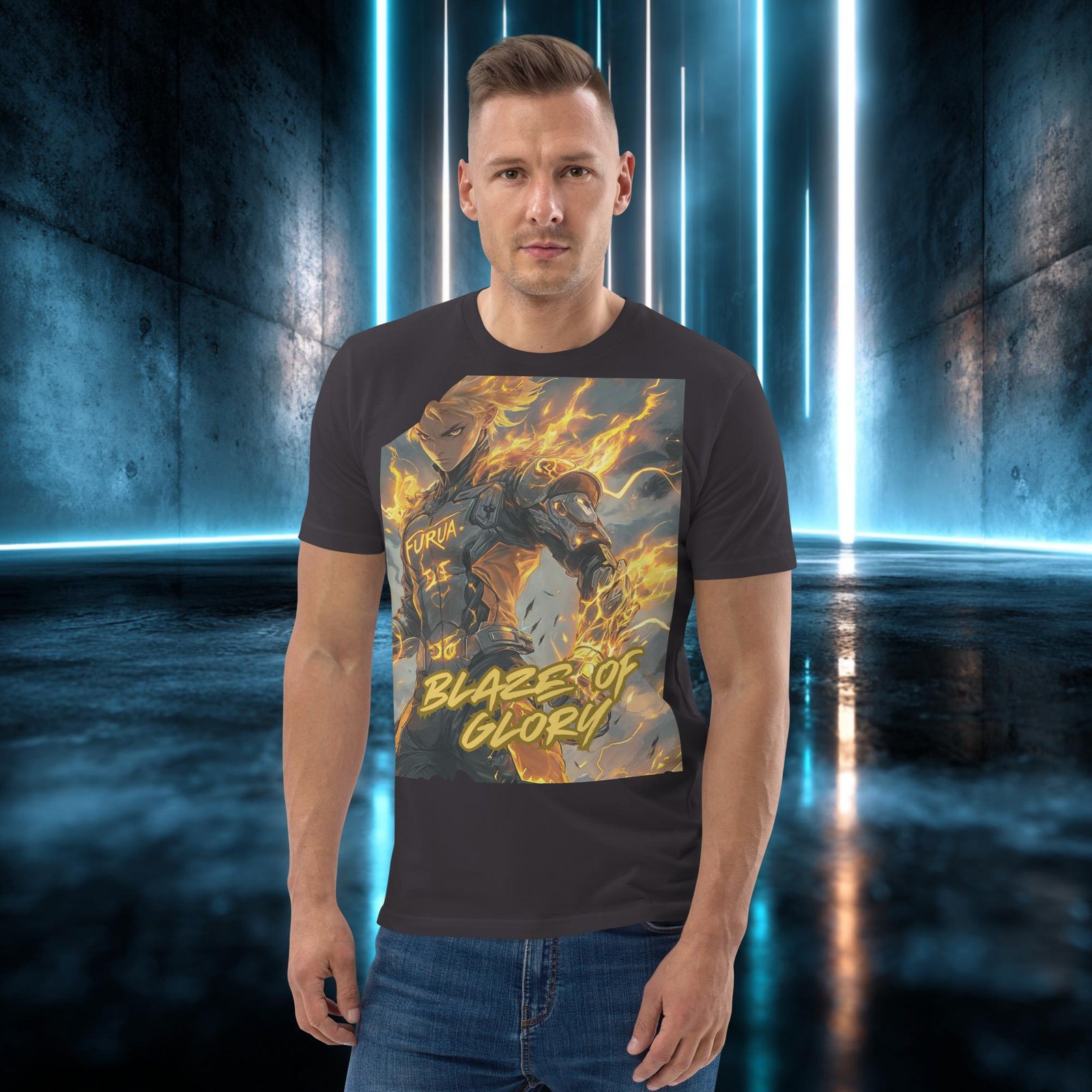 Camiseta orgánica con diseño Llamarada de Gloria — color 5
