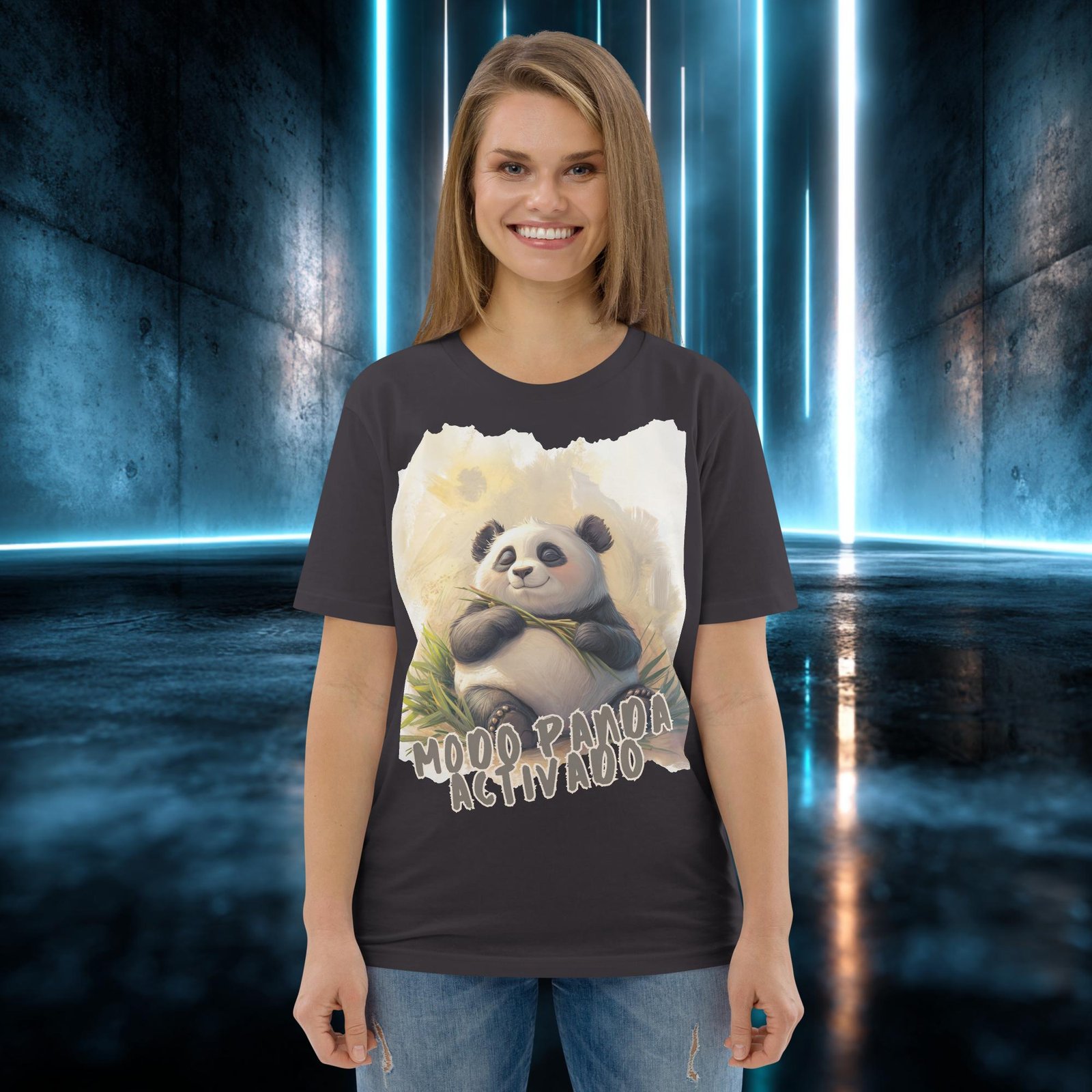 Camiseta orgánica con diseño Modo Panda Activado — color 5