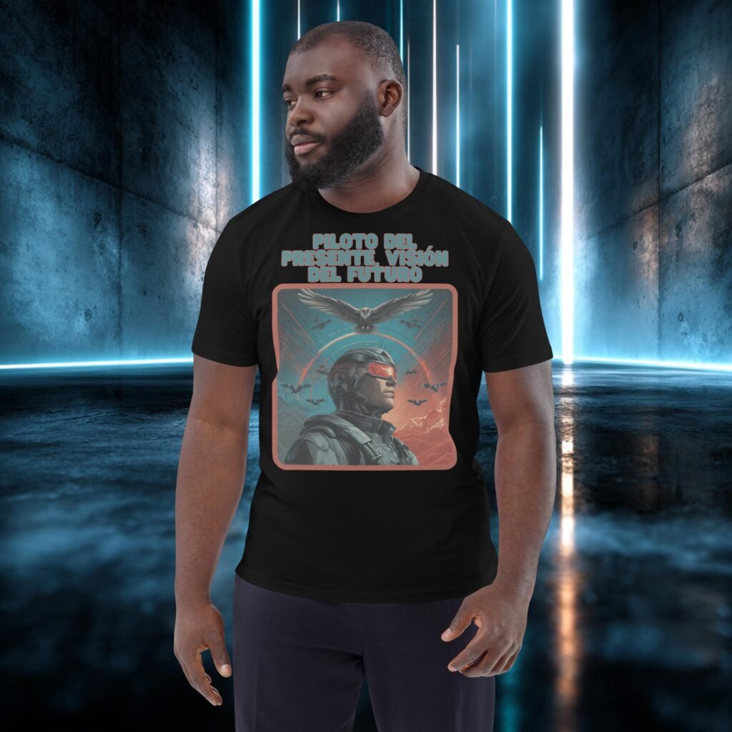 Camiseta orgánica con diseño Piloto del Presente