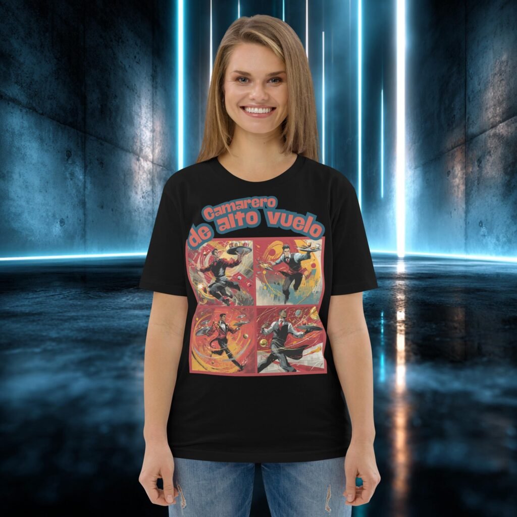 Camiseta orgánica con diseño Camarero de Alto Vuelo