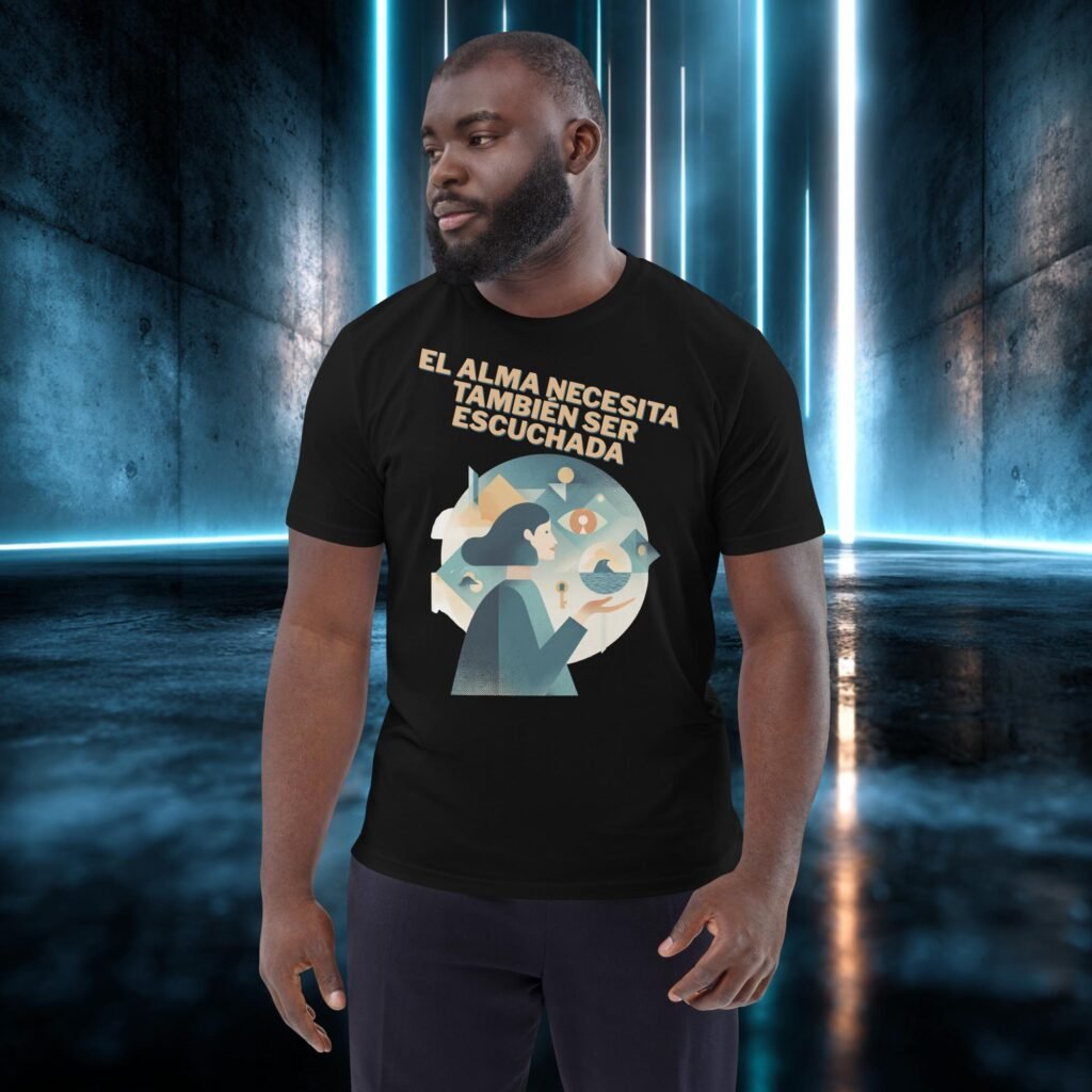 Camiseta orgánica con diseño El Alma También Se Escucha