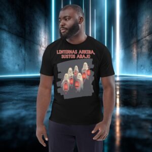 Camiseta orgánica con diseño Fantasmas con Farolillos
