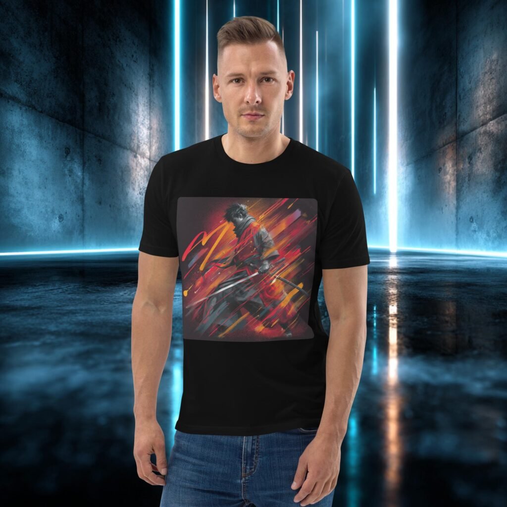 Camiseta orgánica con diseño Trazo de Acero