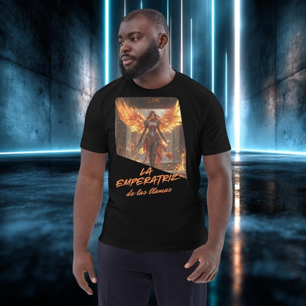 Camiseta orgánica con diseño La Emperatriz de las Llamas