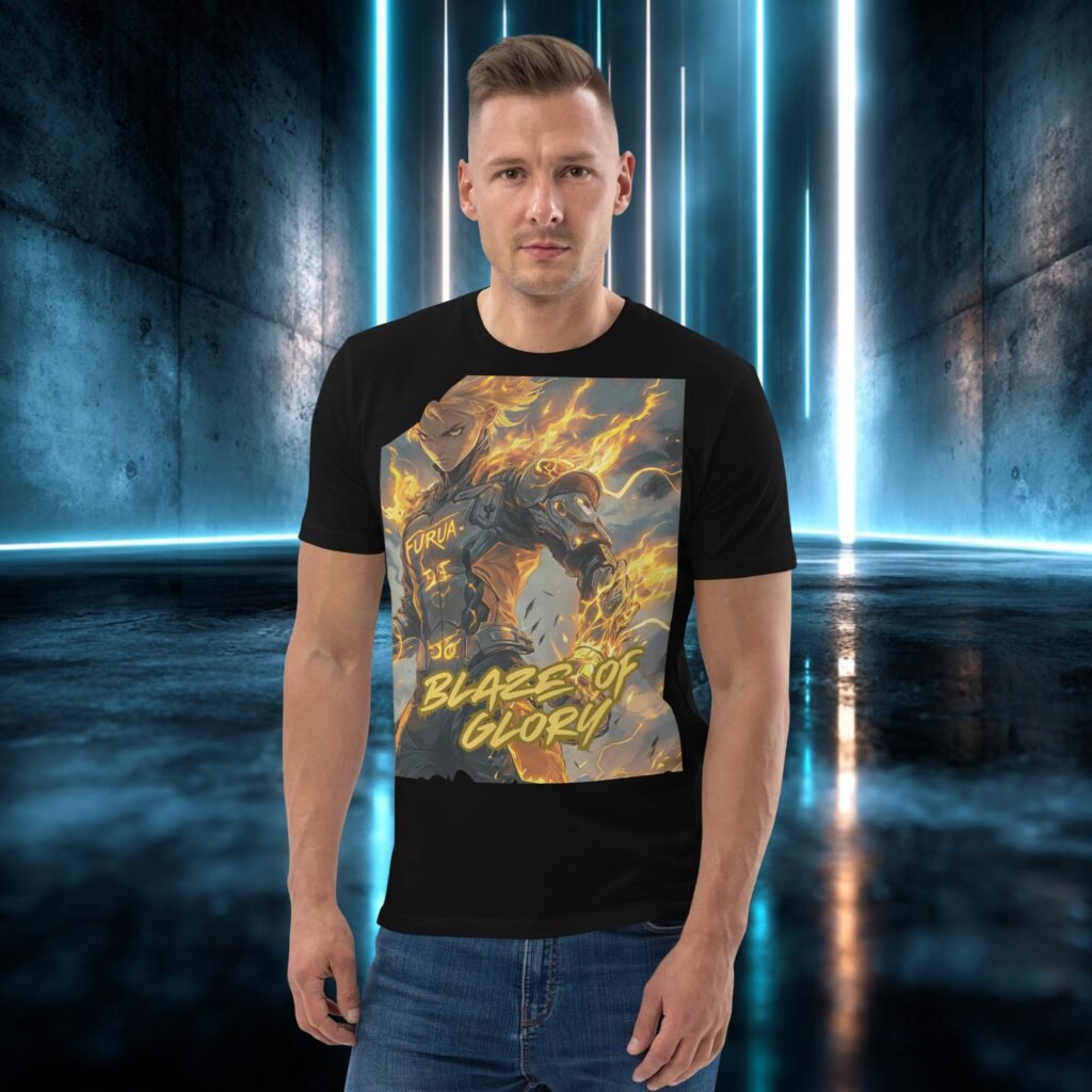 Camiseta orgánica con diseño Llamarada de Gloria
