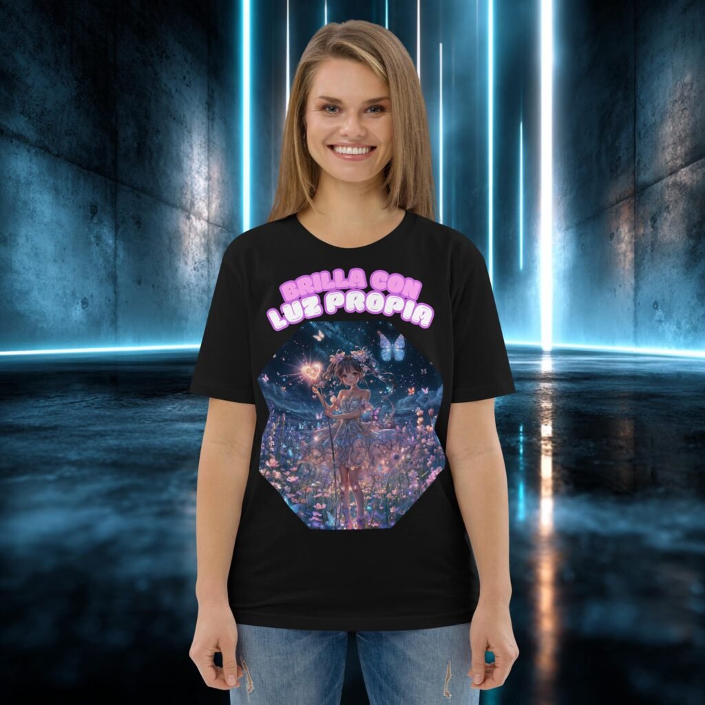 Camiseta orgánica con diseño Brilla con Luz Propia