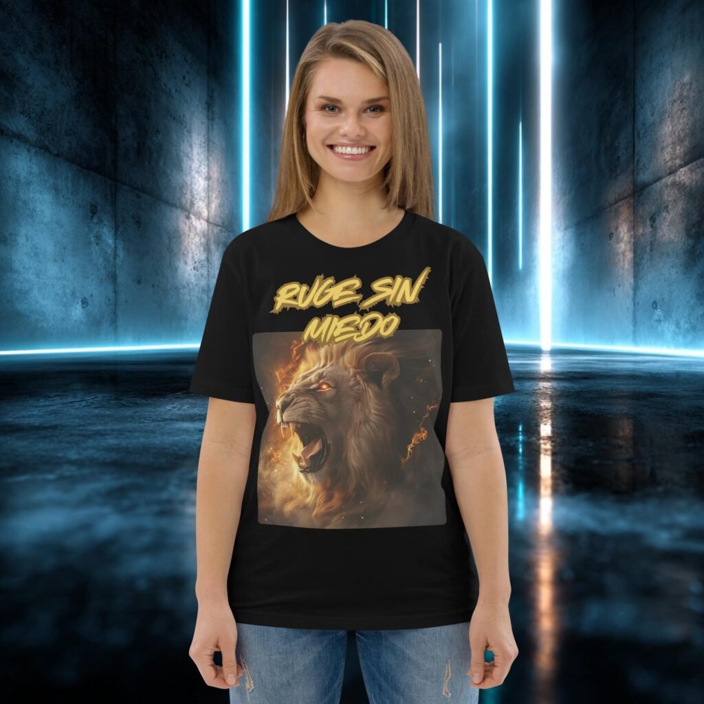 Camiseta orgánica con diseño Ruge Sin Miedo