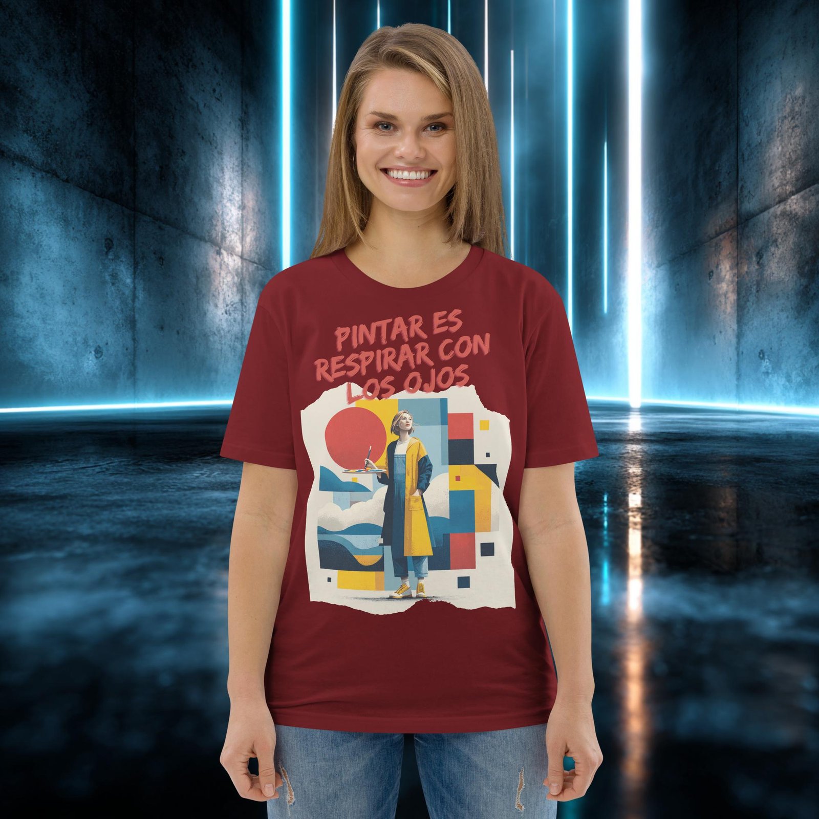 Camiseta orgánica con diseño Pintar Es Respirar con los Ojos — color 8