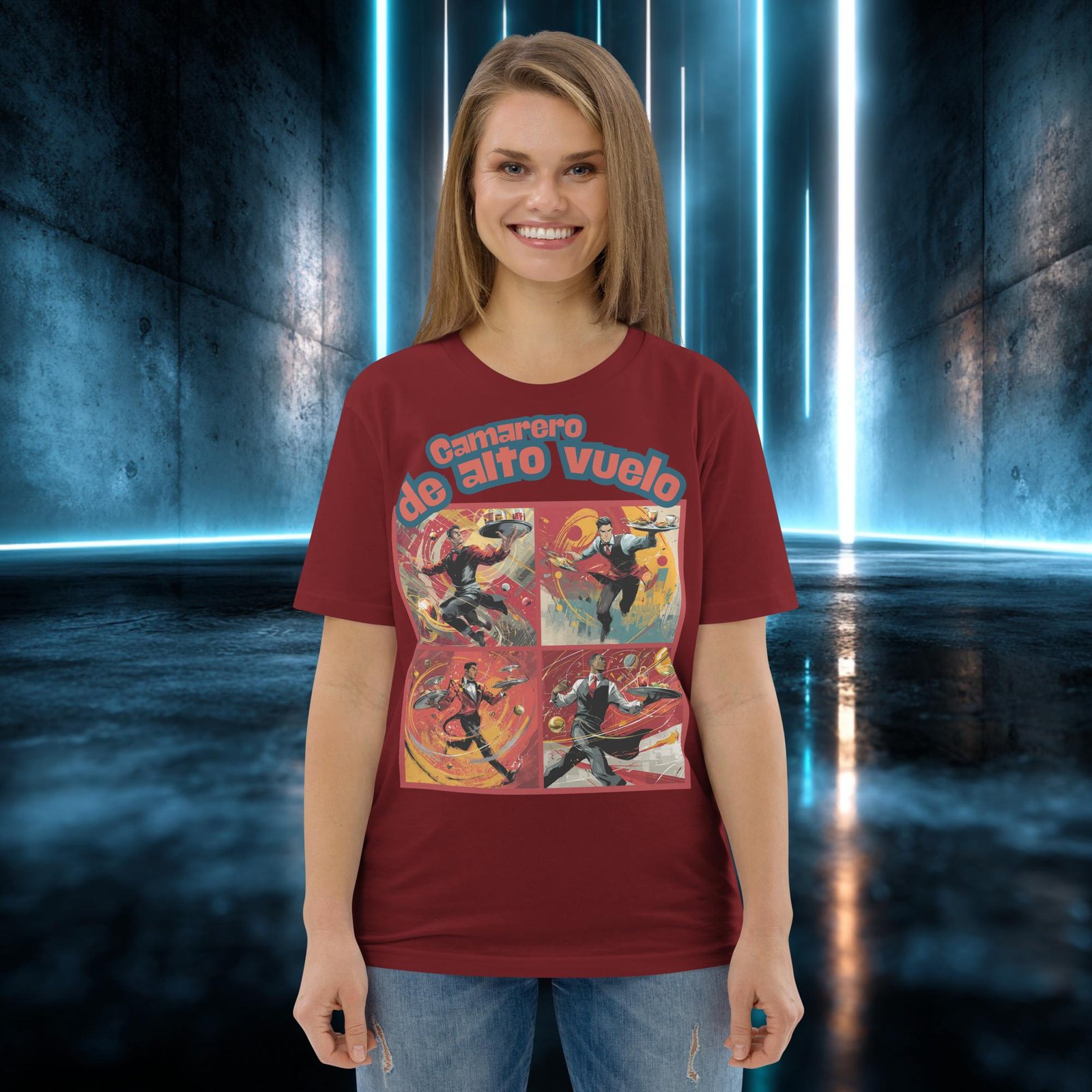 Camiseta orgánica con diseño Camarero de Alto Vuelo — color 8