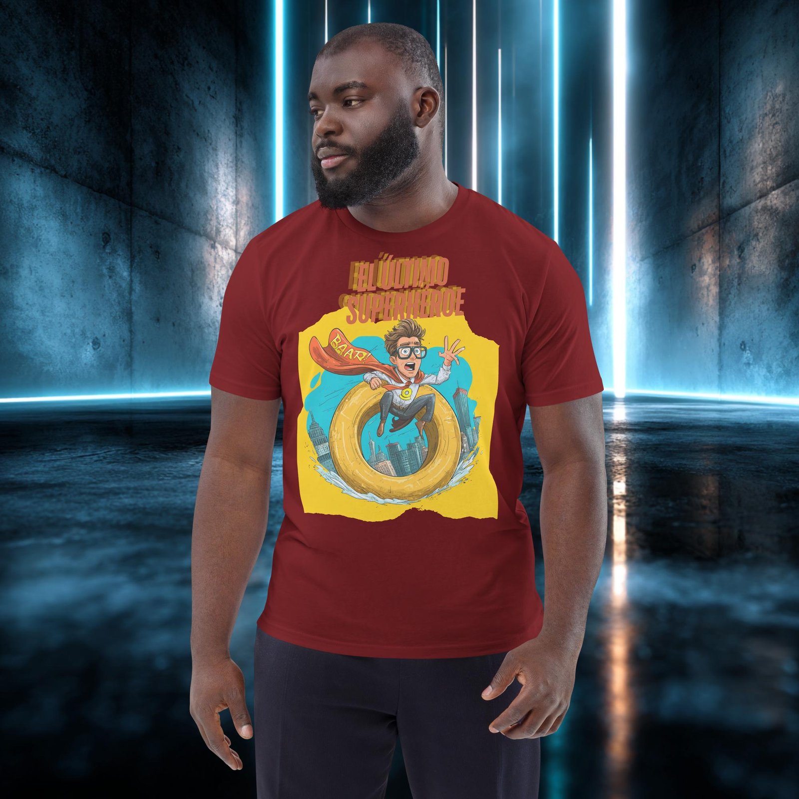 Camiseta orgánica con diseño El Último Superhéroe — color 8