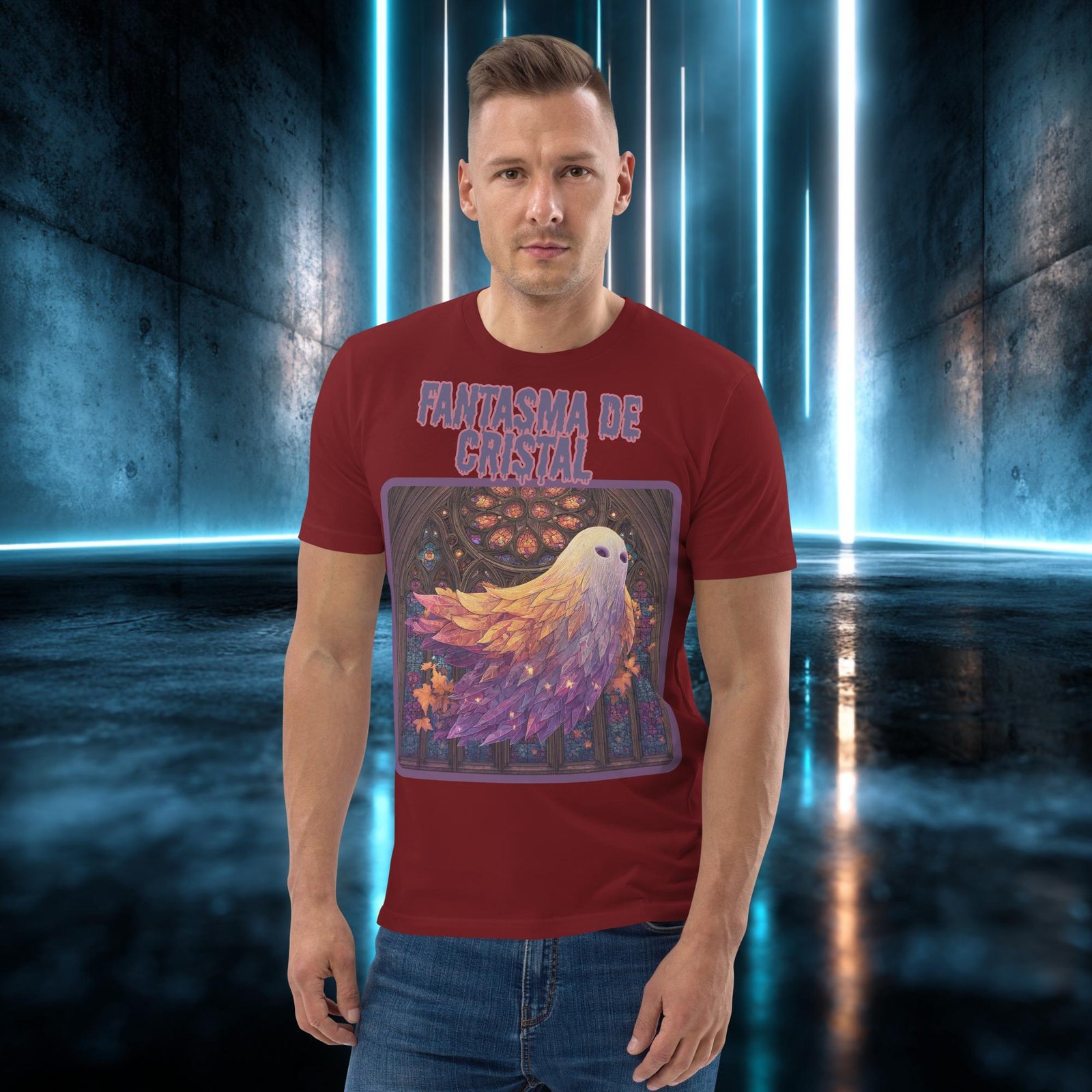 Camiseta orgánica con diseño Fantasma de Cristal — color 8