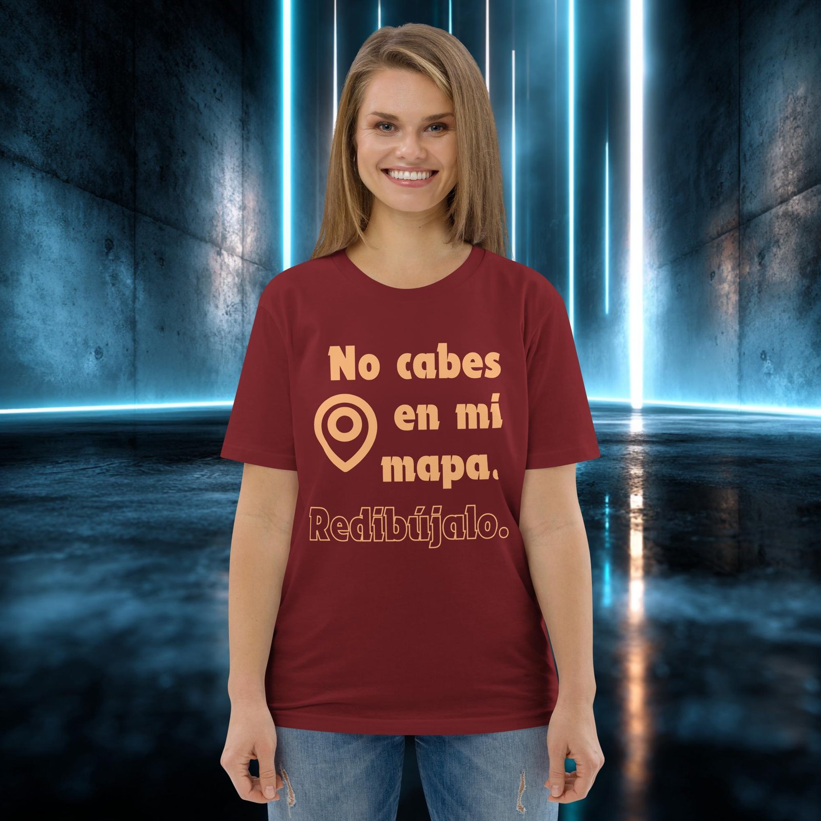 Camiseta orgánica con diseño No Cabes en mi Mapa — color 9