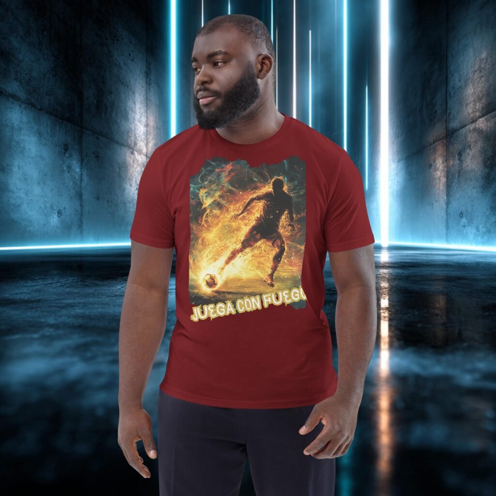 Camiseta orgánica con diseño Juega con Fuego