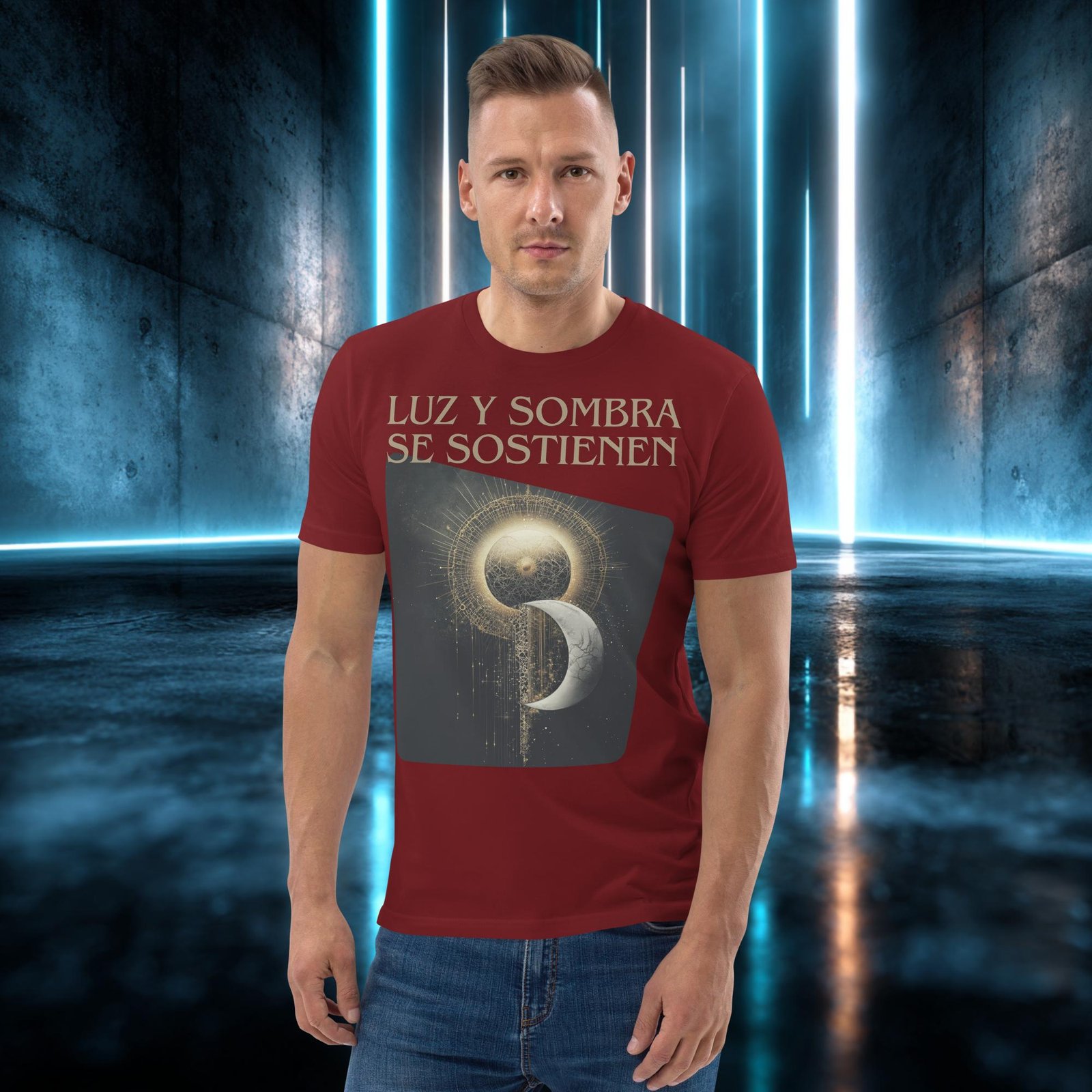 Camiseta orgánica con diseño Luz y Sombra Se Sostienen — color 8