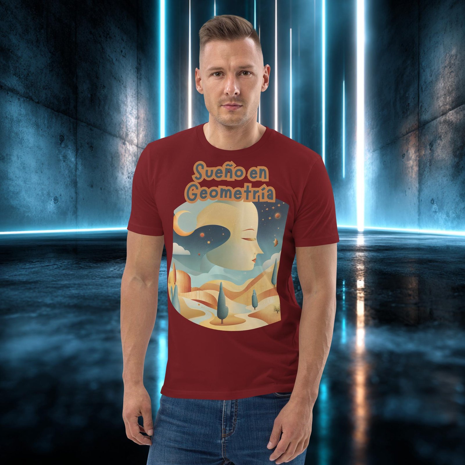Camiseta orgánica con diseño Sueño en Geometría — color 8