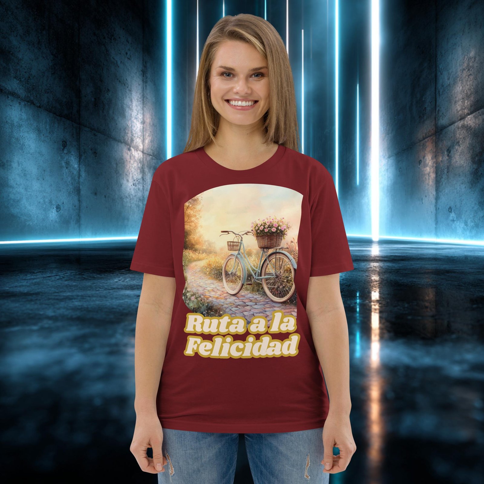 Camiseta orgánica con diseño Ruta a la Felicidad — color 9