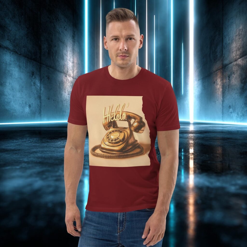 Camiseta orgánica con diseño Llamada Dorada