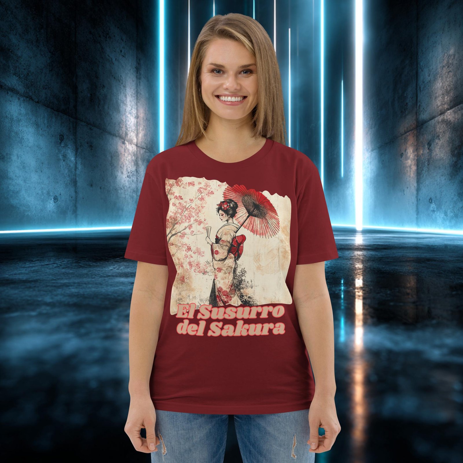 Camiseta orgánica con diseño El Susurro del Sakura — color 8