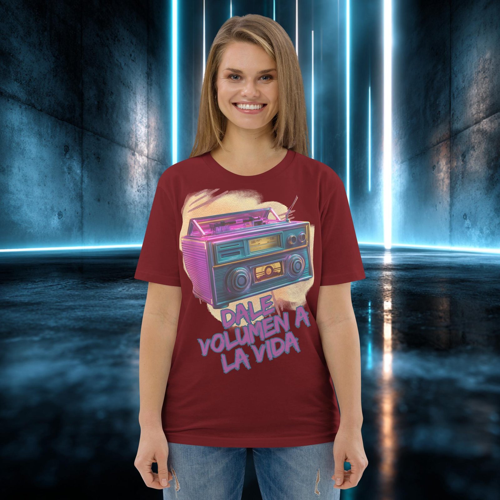 Camiseta orgánica con diseño Dale Volumen a la Vida — color 9