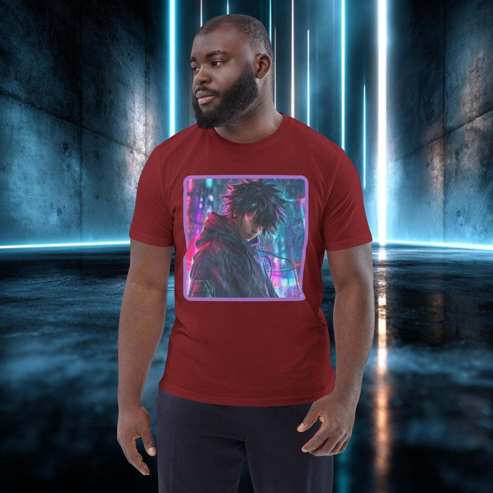 Camiseta orgánica con diseño Lluvia de Neón — color 9