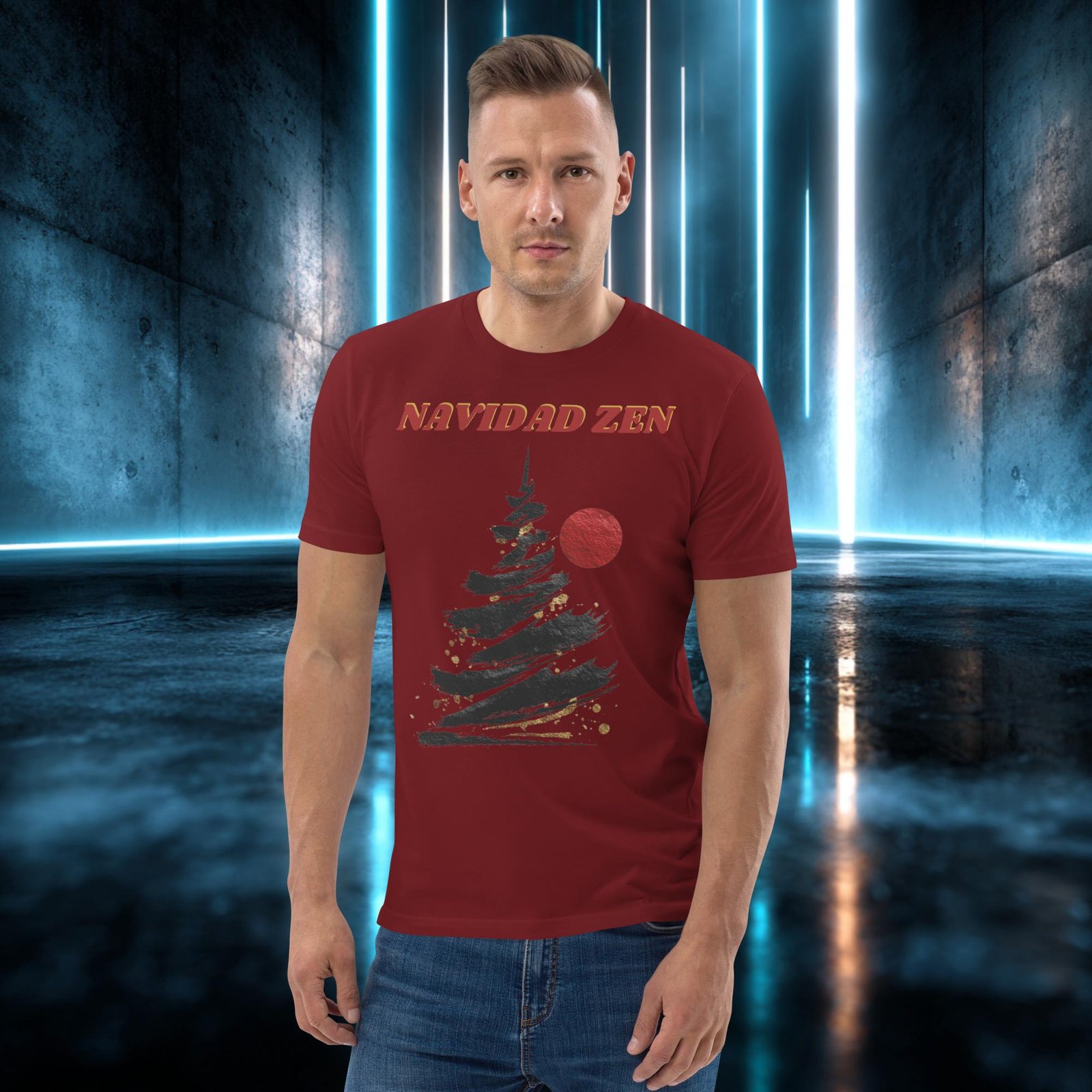 Camiseta orgánica con diseño Navidad Zen — color 8