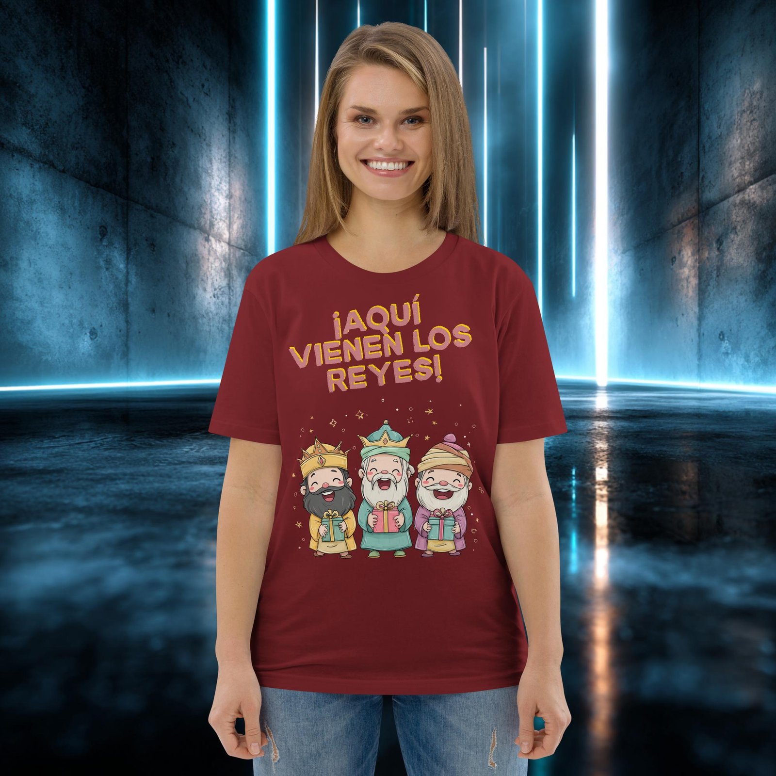 Camiseta orgánica con diseño Aquí Vienen los Reyes — color 8