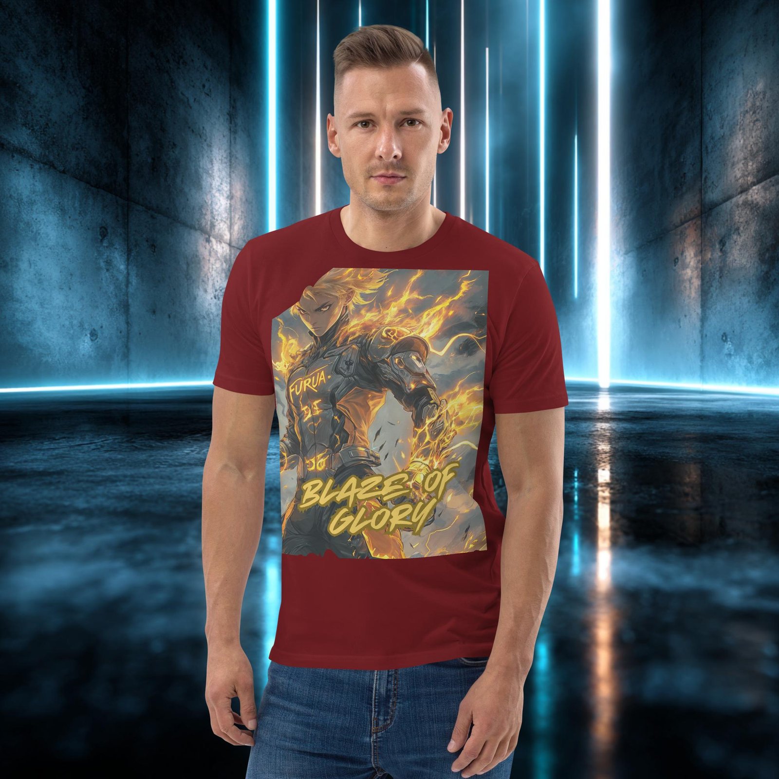 Camiseta orgánica con diseño Llamarada de Gloria — color 8