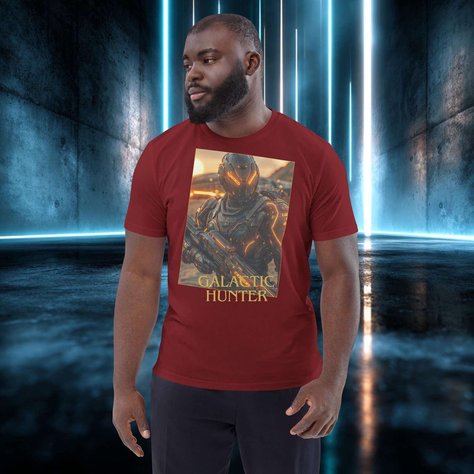 Camiseta orgánica con diseño Cazador Galáctico — color 8