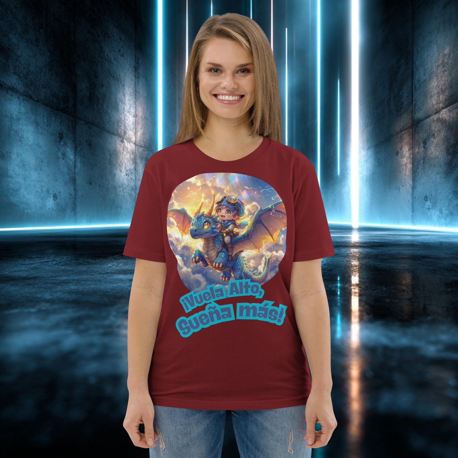 Camiseta orgánica con diseño Vuela Alto, Sueña Más — color 9