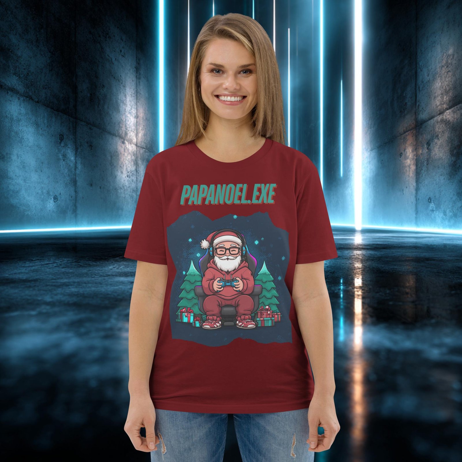Camiseta orgánica con diseño Papá Noel Punto Exe — color 8