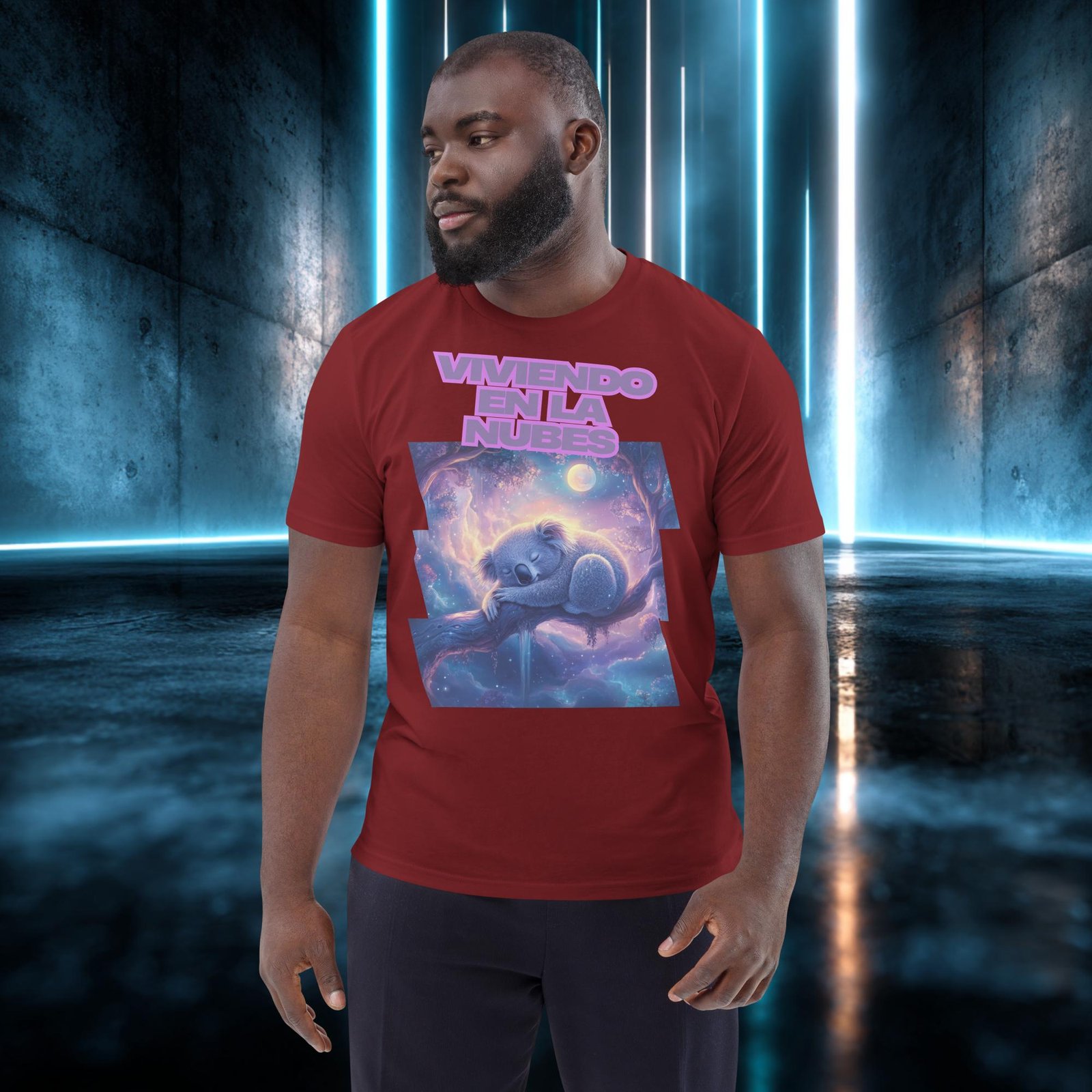 Camiseta orgánica con diseño Viviendo en las Nubes — color 9