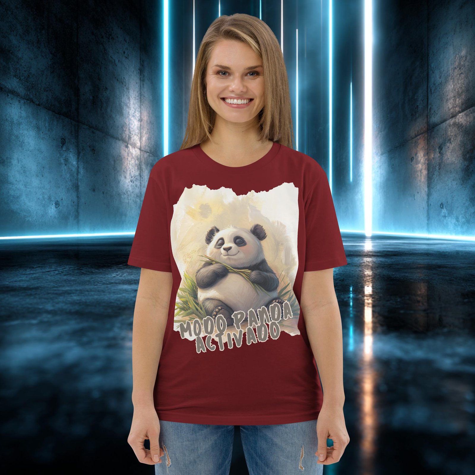 Camiseta orgánica con diseño Modo Panda Activado — color 8