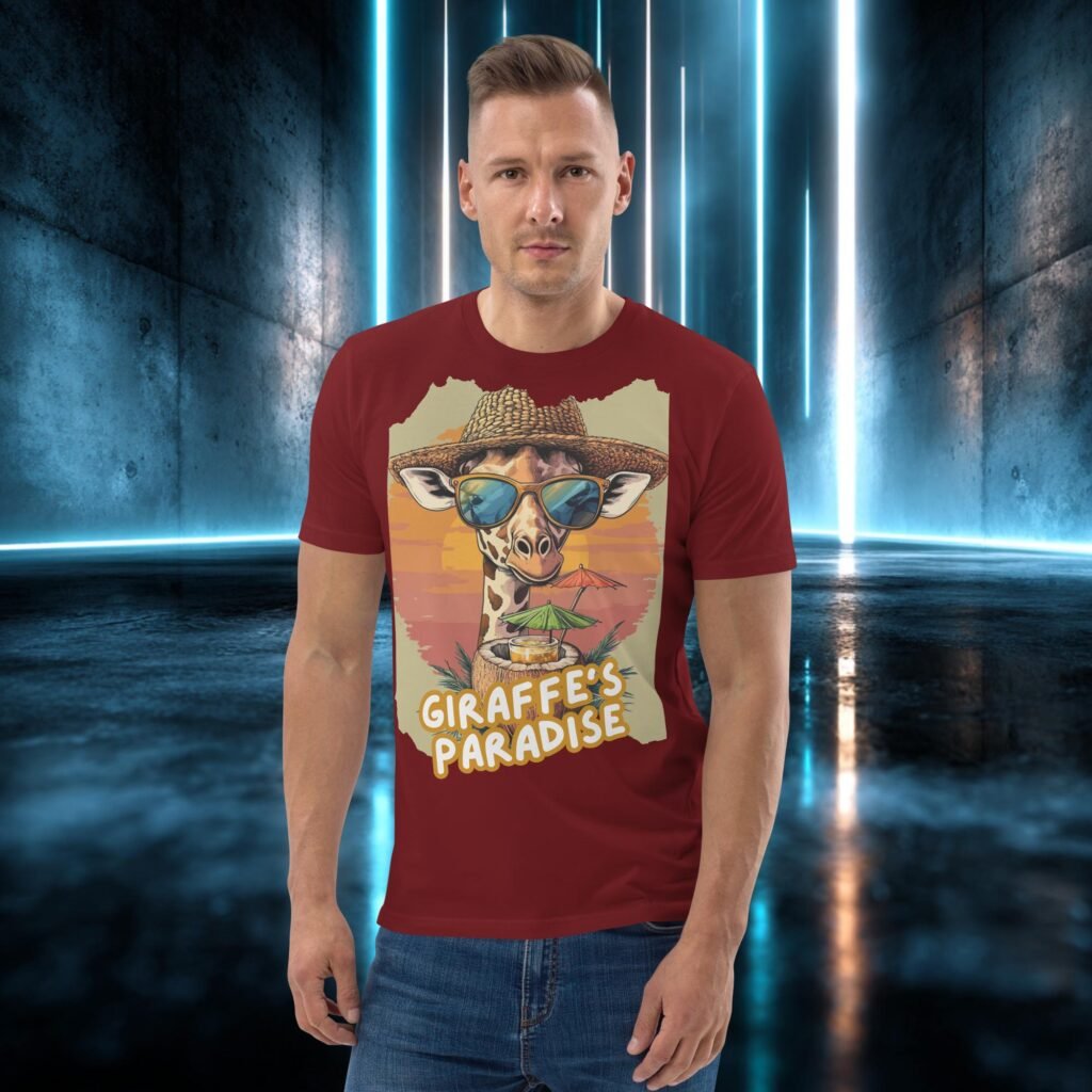 Camiseta de algodón orgánico en color burdeos