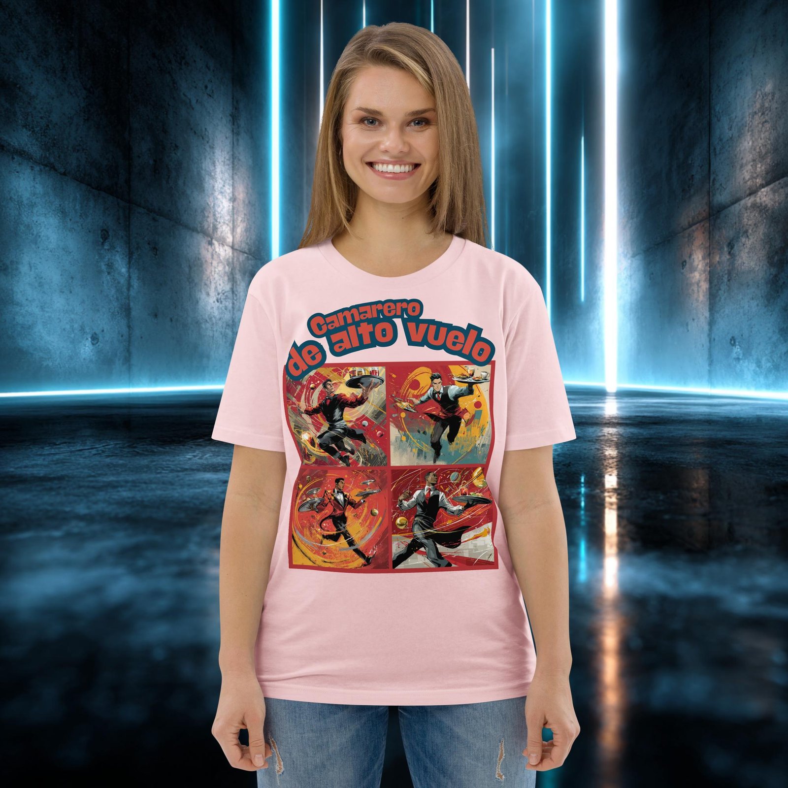 Camiseta orgánica con diseño Camarero de Alto Vuelo — color 14
