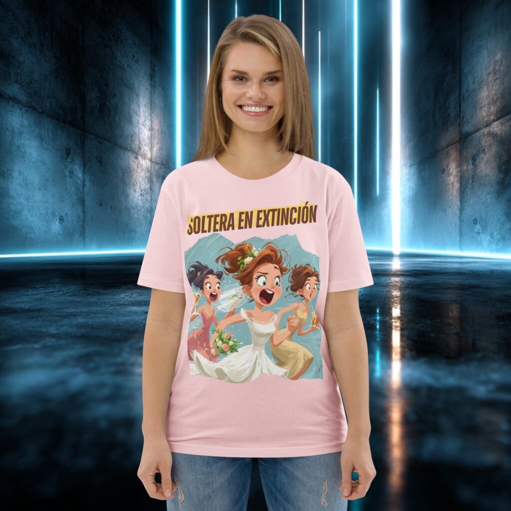 Camiseta orgánica con diseño Soltera en Extinción