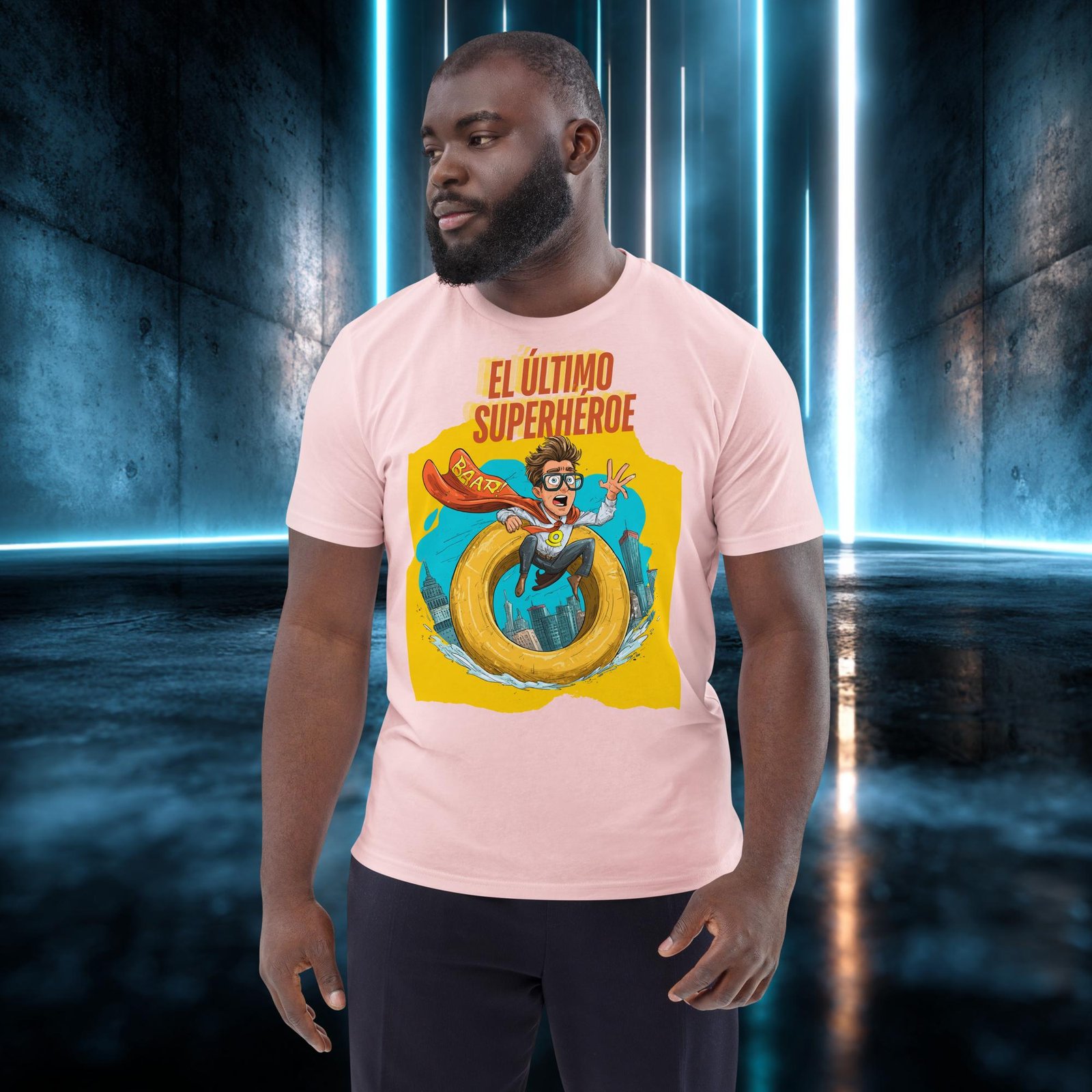 Camiseta orgánica con diseño El Último Superhéroe — color 14