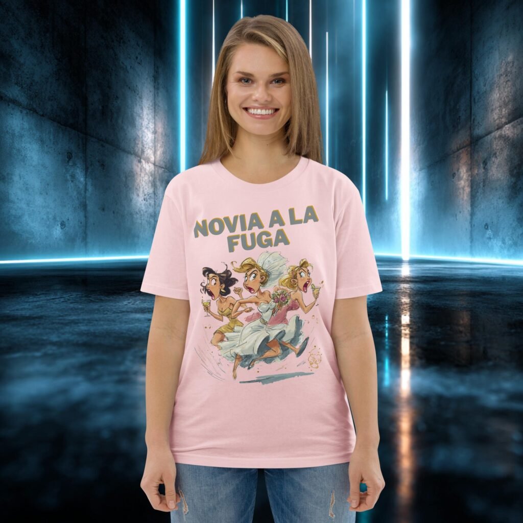 Camiseta orgánica con diseño Novia a la Fuga