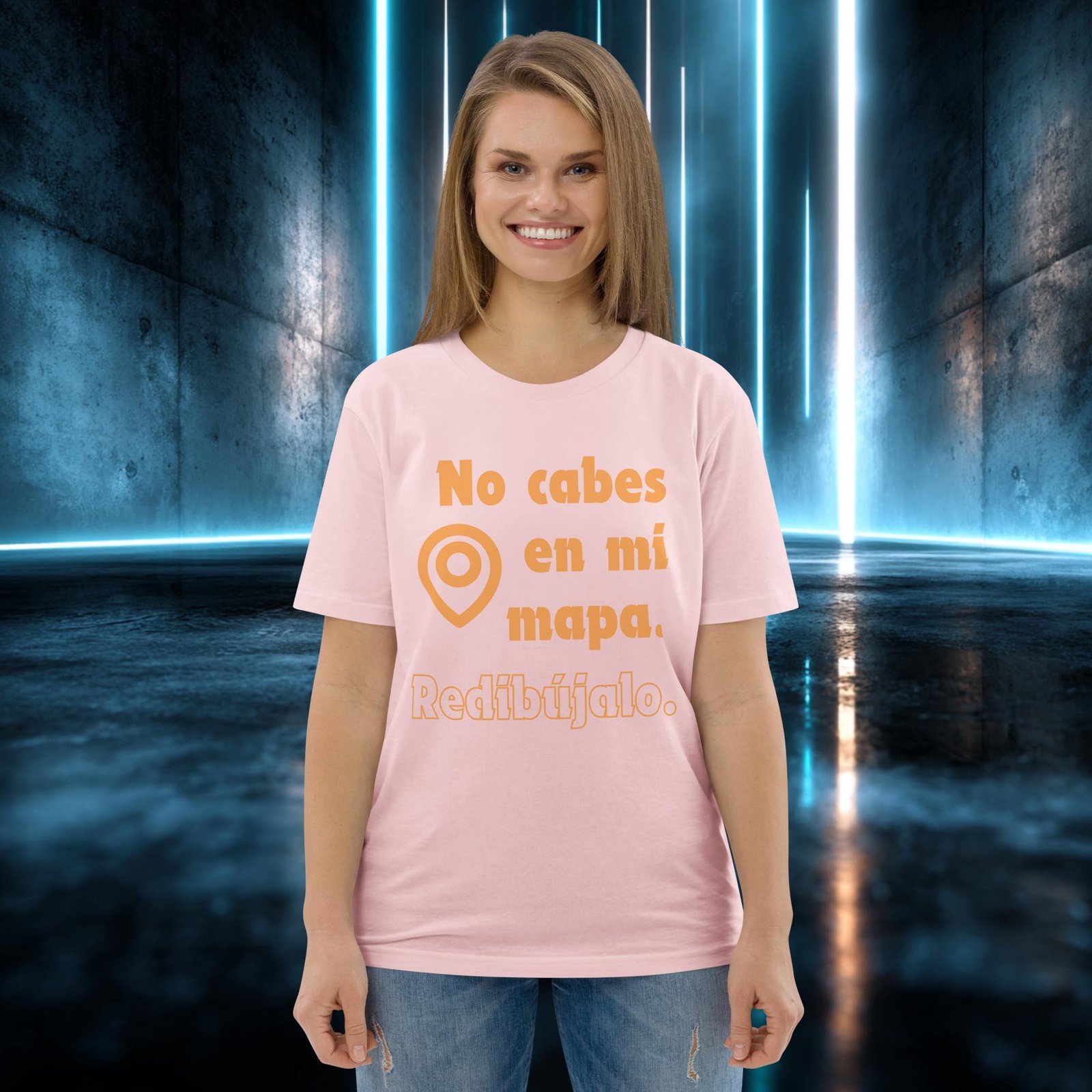 Camiseta orgánica con diseño No Cabes en mi Mapa — color 14